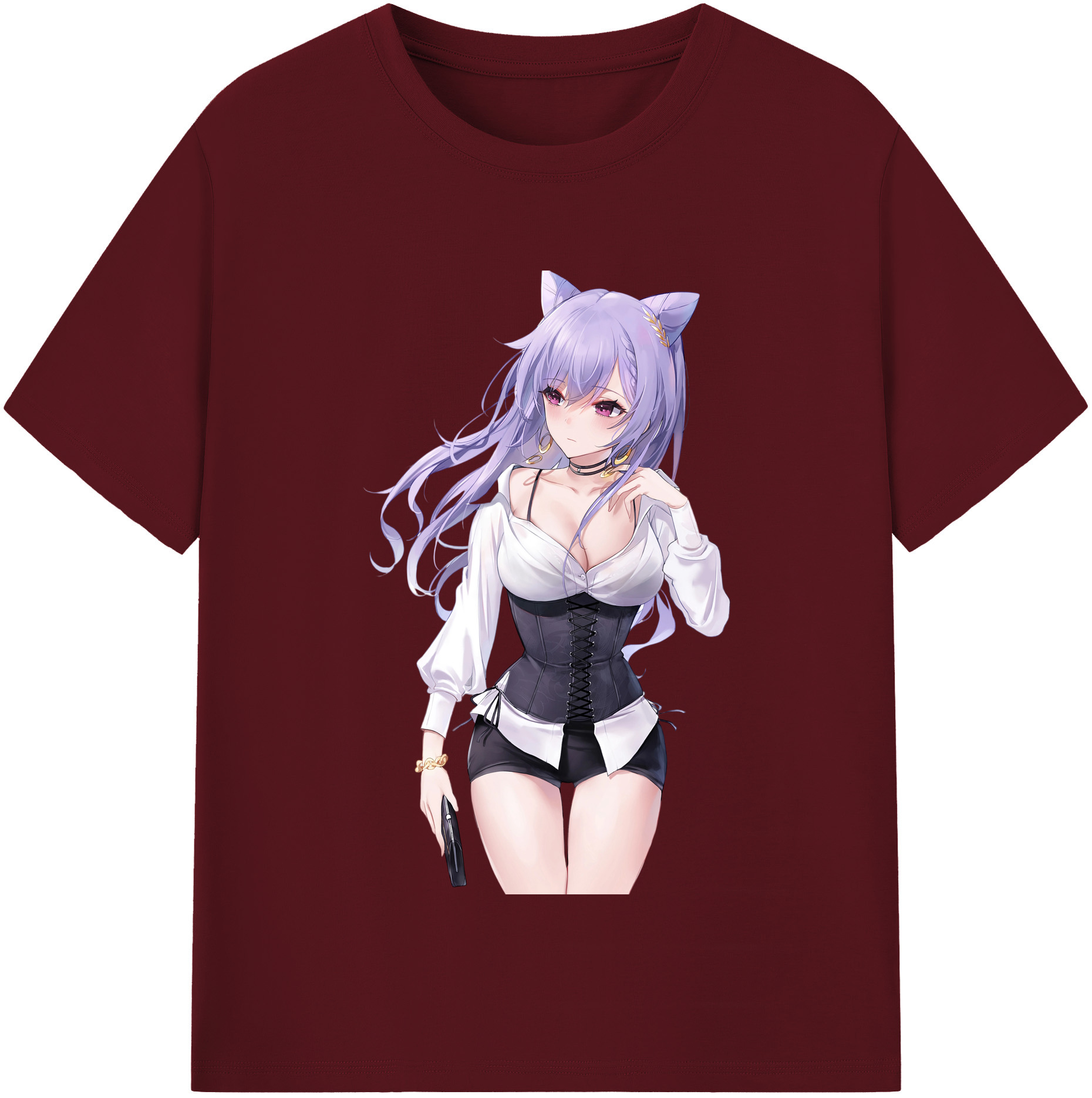げんし神 刻晴 こくせい genshin Kokusei 綿100％半袖Tシャツ（フロントプリント）